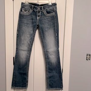 Two Button Zip Jeans Size 7/8